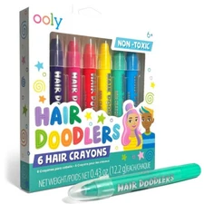 Ooly Hair Doodlers Hair Crayons - Set of 6 Age 6+ 06178