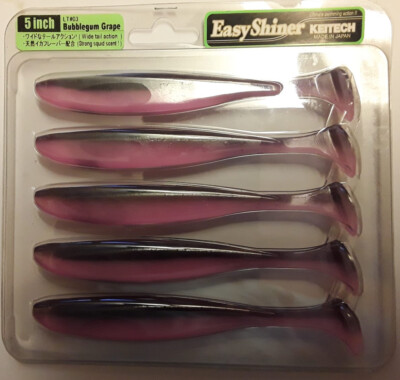 Keitech Easy Shiner 5'' Soft Plastic Lures LT#03 Bubblegum Grape Colour