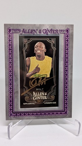 Usain Bolt #MA-UB 2024 Topps Allen & Ginter X Framed Mini Autograph card