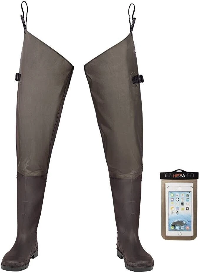 Fishingsir Quality Fishing & Hunting Brown Hip Waders UK Size:7 & EU Size :40
