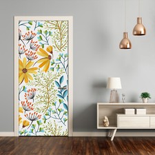 3D Home Art Porta Parete Autoadesivo Rimovibile Adesivo Fiori Campo Fiori