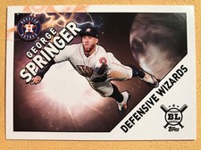2020 Topps Big League Baseball GEORGE SPRINGER Houston Astros Defensive Wizards