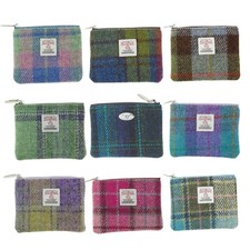 Glen Appin Harris Tweed Eriskay Small Zip Coin Purse Choice of Colours