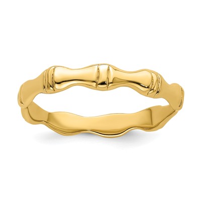 14k poliertes Bambusband R766