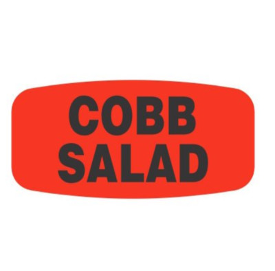 1000 each Cobb Salad Food Labels Fl Red Black Stickers Decals