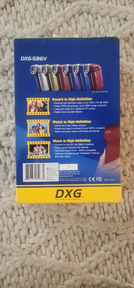 DXG 53B6V HD 16MP CAMERA CAMCORDER BLUE - Image 3 of 4