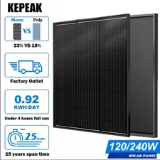 240W Watt 12V Mono Solar Panel Charging Battery Power RV Home Boat Camp Off-Grid