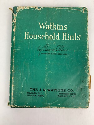 Watkins Household Hints-- Elaine Allen (1941, Flexible Binding, Spiral-Bound.)