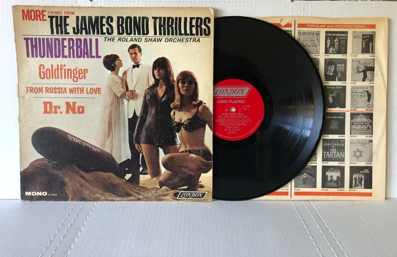MORE THEMES FROM THE JAMES BOND THRILLERS 1965 London LOW GRADE $2 CLEARANCE