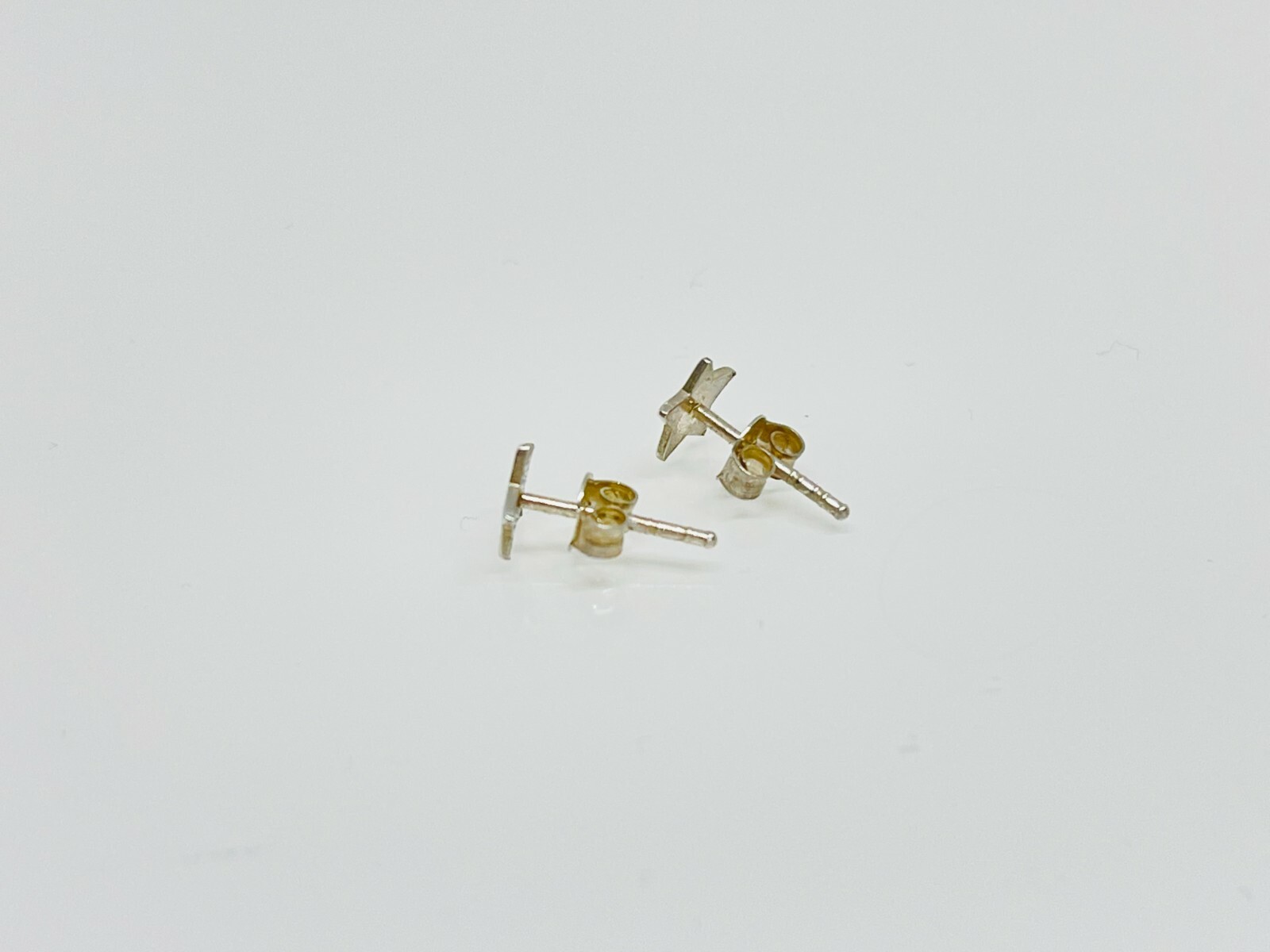 Gorgeous Solid Shining Star Stud Earrings 925 Sol… - image 9