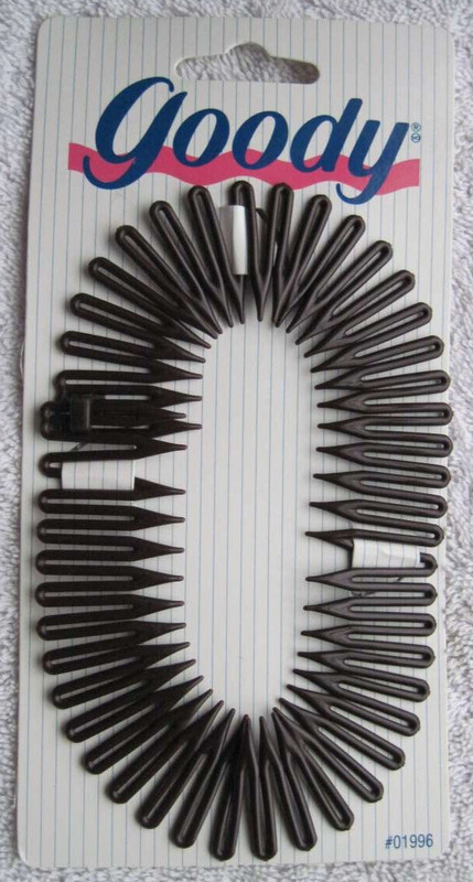 Goody Plastic Flexible Comb Headband Hair Head Band Mikayla Ponytail Double Wrap