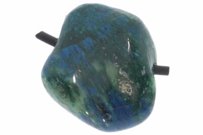  Unikat Chrysokoll  freeform Schmuck Edelstein Anhänger & Lederband 41289
