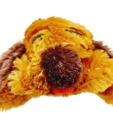 Plush Brown Dog Zipper Pocket Stuffed Animal 12" shaggy 12 inches