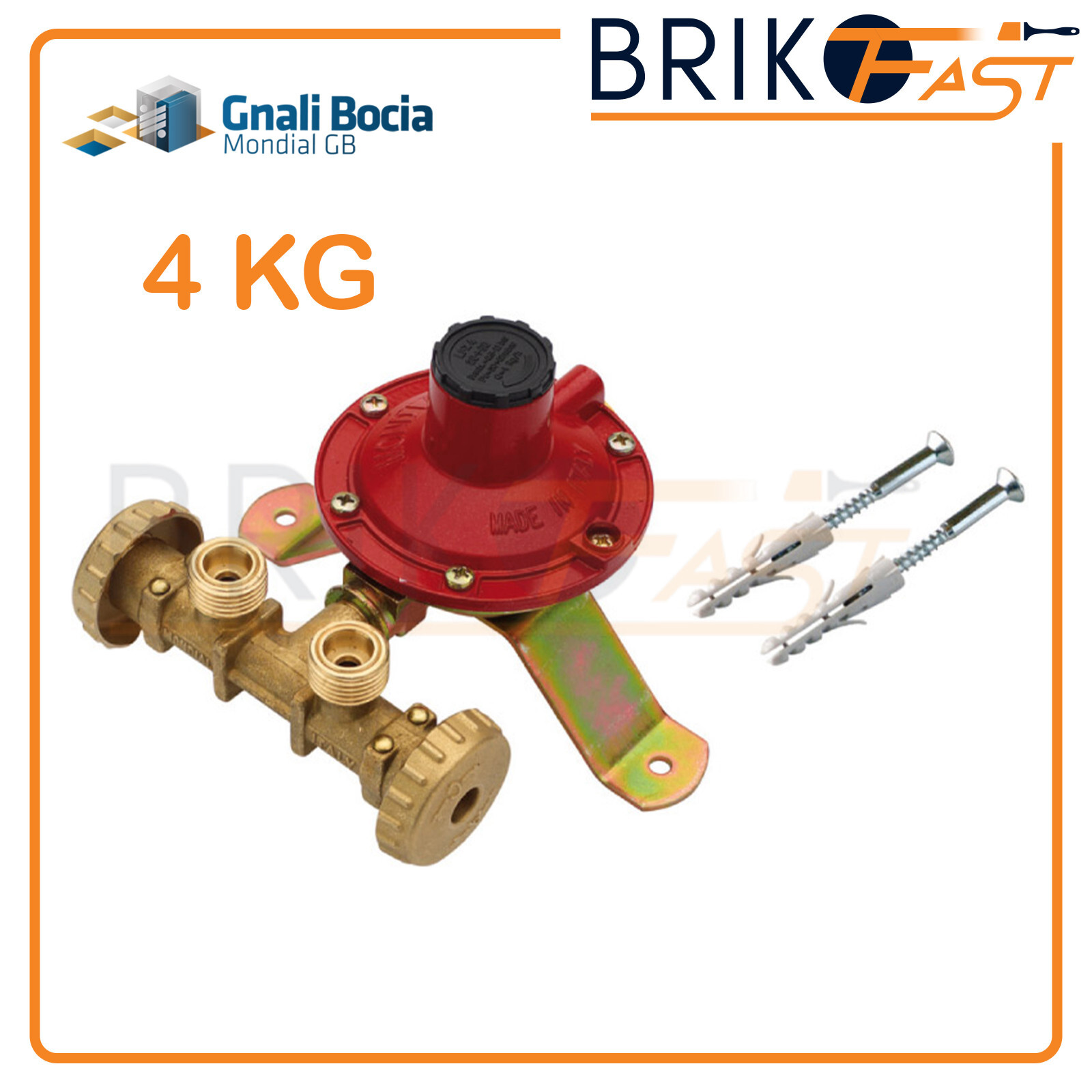 MINI CENTRALINA GAS GPL 2 BOMBOLE STAFFE REGOLATORE DA 4 KG SENZA FLESSIBILI