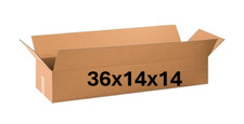36" x 14" x 14" CARDBOARD BOX - 200 lb - SINGLE BOX - LONG