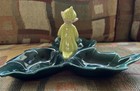 Vintage Gilner Pottery Pixie Elf divided 3 Leaf  Dish — photo 5