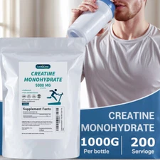 Luckycare Creatine Monohydrate Muscle Build 100%Pure Powder 1000G 200Per Serving