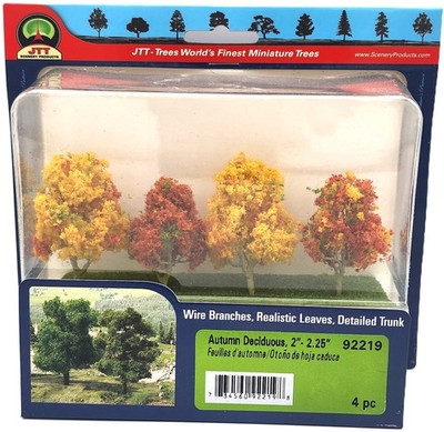 JTT Scenery 4 Pack of 2''-2.25'' Autumn Deciduous Trees
