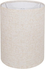 Tall Drum Lamp Shade for Table Lamps, Floor Lamp, Cloth Lampshade 10" Top X 10"