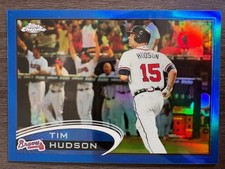 2012 Topps Chrome Tim Hudson Blue Refractor #77 Atlanta Braves serial /199