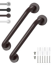 2 Pack 12 Inch Oil Rubbed Bronze Shower Grab Bars for Seniors with Screws