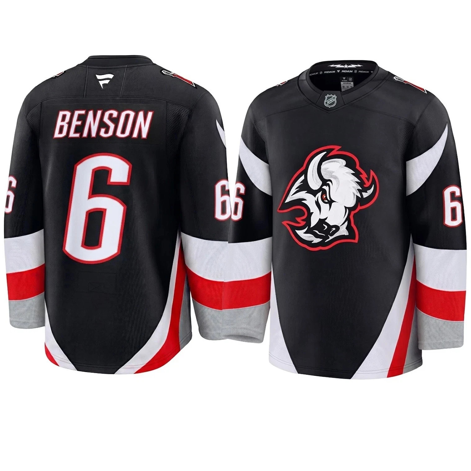 Men's Sabres Zach Benson Black Alternate Premium- Stitched !!