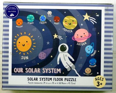 Our Solar System Floor Mercury Moon Mars Jupiter Neptune Sun 60 pc 24X18 Puzzle