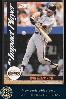 Will Clark 1992 Score 90's Impact Players #51 NM-MT OR BETTER Giants