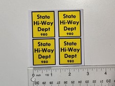 Tonka State Hi-way Dept 980 Highway Department Stickers For Vintage Tonka Truck