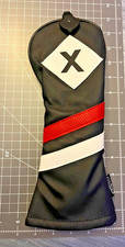 Retro Majek Headcover X for any club- White Black Red-Class up your Bag