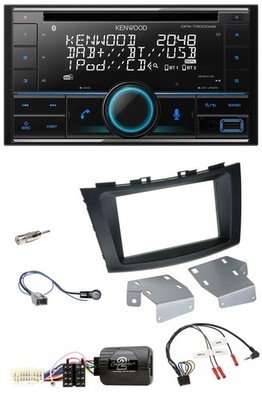 Kenwood CD 2DIN DAB USB Lenkrad Bluetooth Autoradio für Suzuki Swift ab 2011