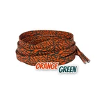Orange Green Elephant Print Flat Laces For Air AJ Jordan 3 Fruits of Our Labor