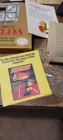 The Legend of Zelda Nintendo NES Gold Box Map Instruction Manual