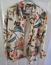 Coldwater Creek Multi-Color Silk Blend Jacket Size S
