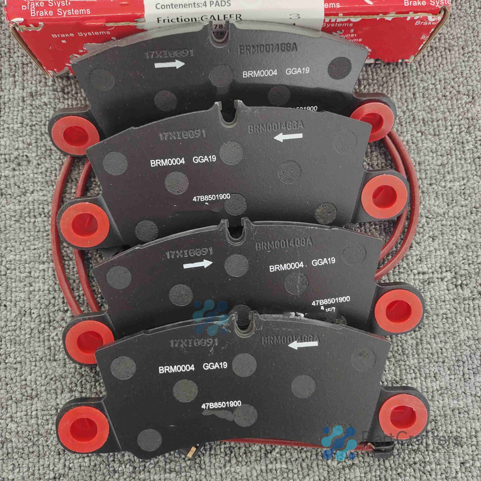 Rear Brake Pad Kit With Brake Sensor Fit 70003759 Ferrari 488, F8, F12 , 812