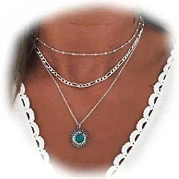 Collana multifilo turchese - Collana "Turchese solare - Immagine 4 di 4