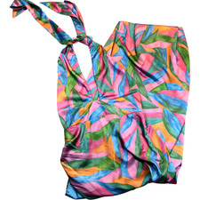 Show Me Your Mumu Women’s Medium Halter Dress Multicolor Tropical Print Boho