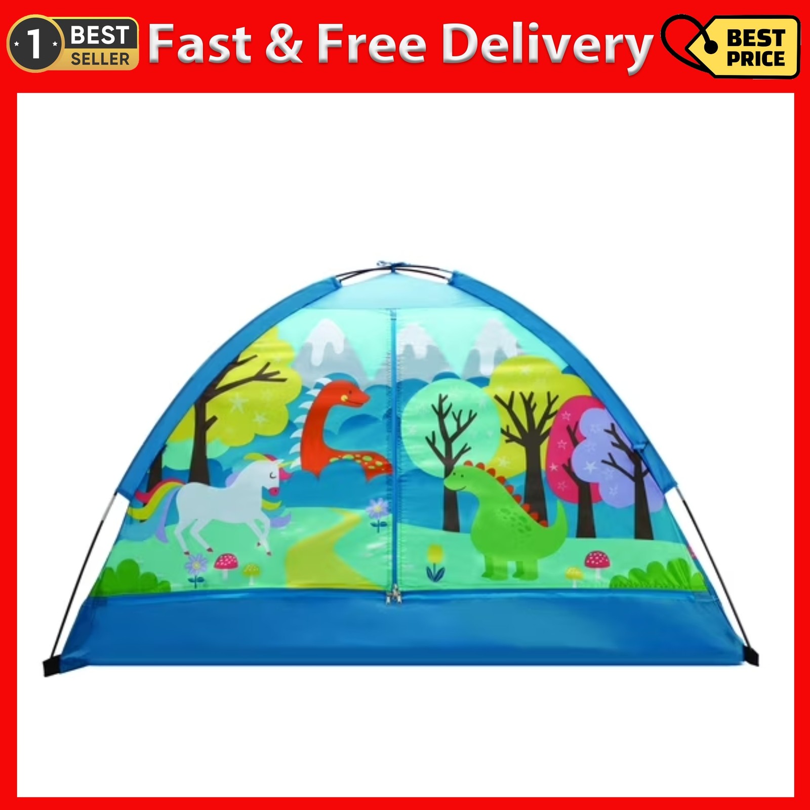 Crckt Kids Polyester Indoor Camping Play Tent with Majestic 