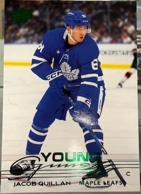2025-2026 Upper Deck Series 1 Holiday Young Guns Rookie Jacob Quillan #241 Leafs