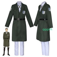 Attack On Titan Final Season Survey Corps Green Coat Cosplay Costume Halloween