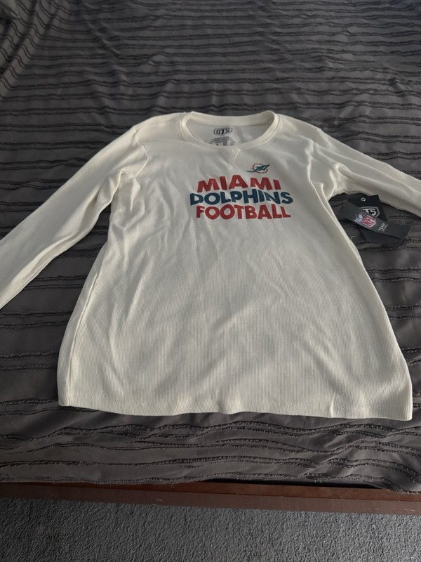 Miami Dolphins Long Sleeve Shirt Sz M NWT