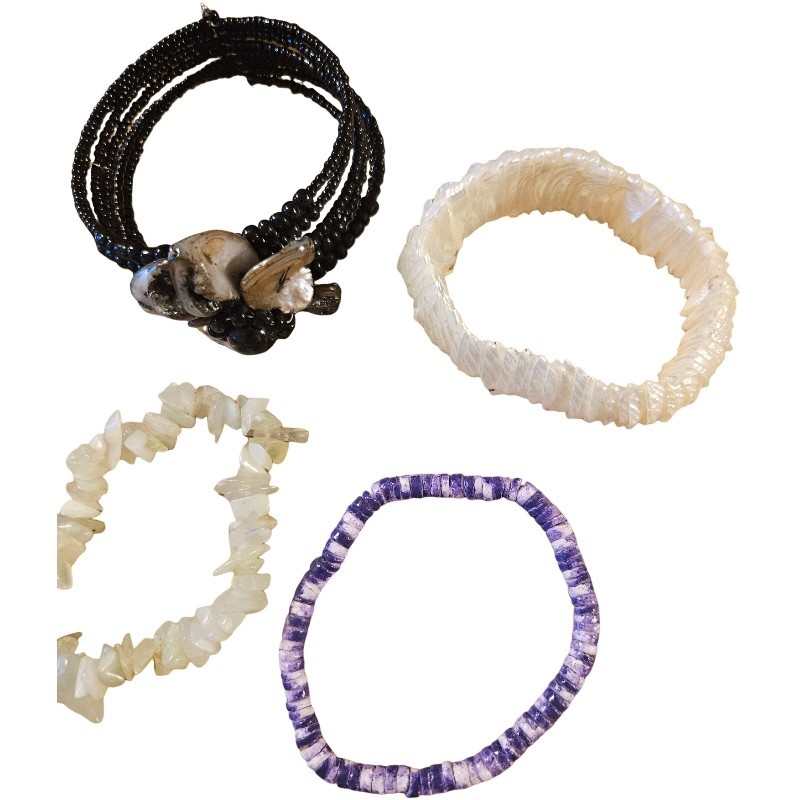 Lot 6 Piece Shell Bracelets Assorted Bundle - image 6
