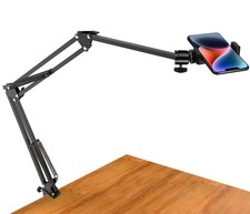 Overhead Tripod Mount for Camera Webcam Ring Light, Long Over Head 01-Black