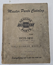 1929-1951 Chevrolet Master Parts Catalog Six Cylinder Models Chevy Genuine Parts 1929-1951 Chevrolet Master Parts Catalog Six Cylinder Models Chevy Genuine Parts