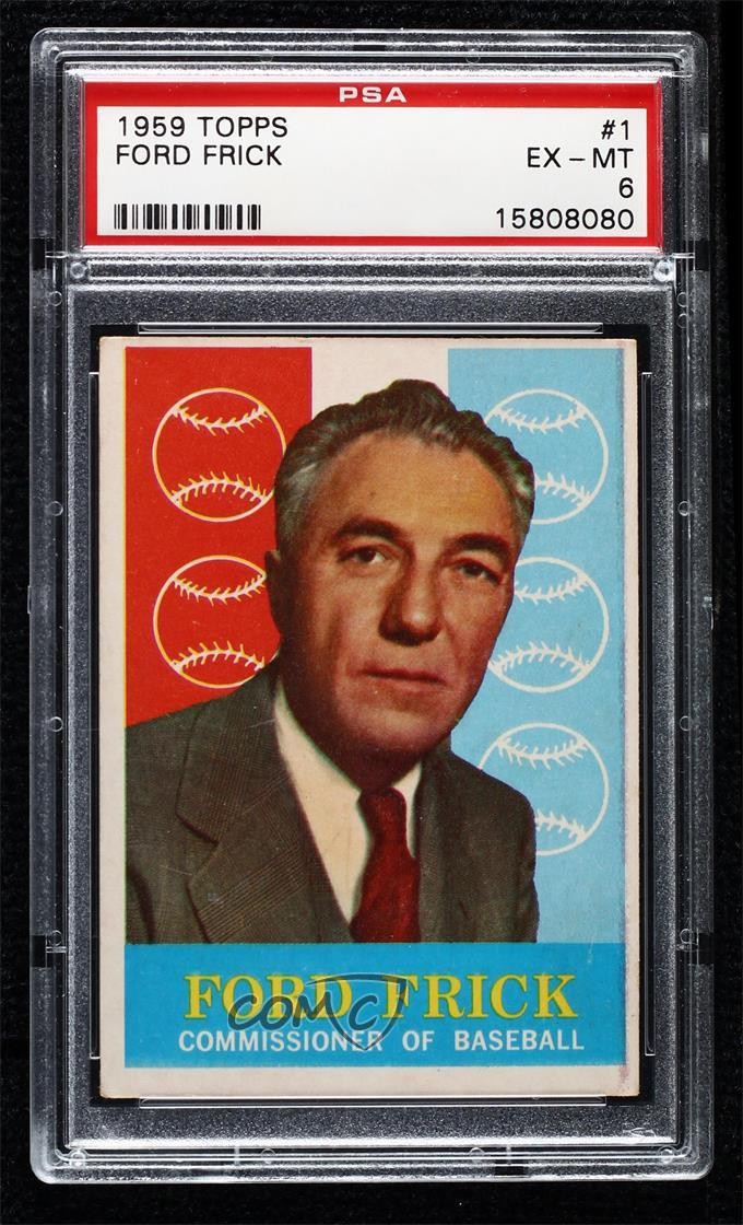 1959 Topps Ford Frick #1 PSA 6 HOF 2d2