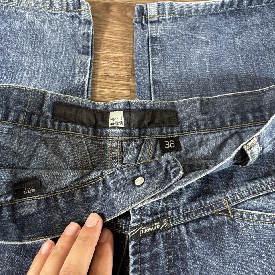 VTG Marithe Francois Girbaud Jeans Mens 36 Baggy Y2K Skater Spell Out 34x30* - Image 3 of 4