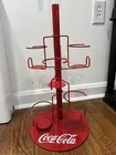 Vintage Red Metal Coke a Cola Display Bottle Rack
