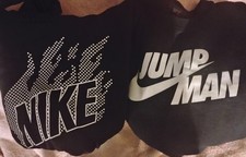 lot of 2 Nike youth xl Dry-Fit Black Hoodie and Jordan jump man sweatshirt