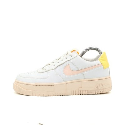 Nike Damen Air Force 1 Shadow Sneaker Weiß/Gelb/Rosa Doppelte Details EU 39