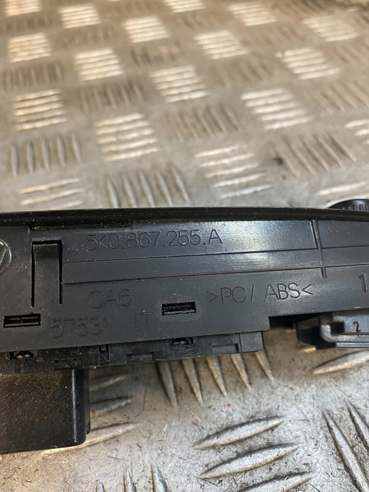 2010 VOLKSWAGEN GOLF TDI MK6 1.6 DIESEL FRONT DRIVER WINDOW SWITCH 5K0867255A - Image 3 of 3